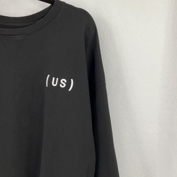 Universal Standard Black High Low Hem Pullover Sweatshirt Size Medium - Picture 5 of 10